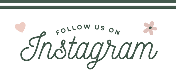 Call to action for following on Instagram with decorative elements on a white background