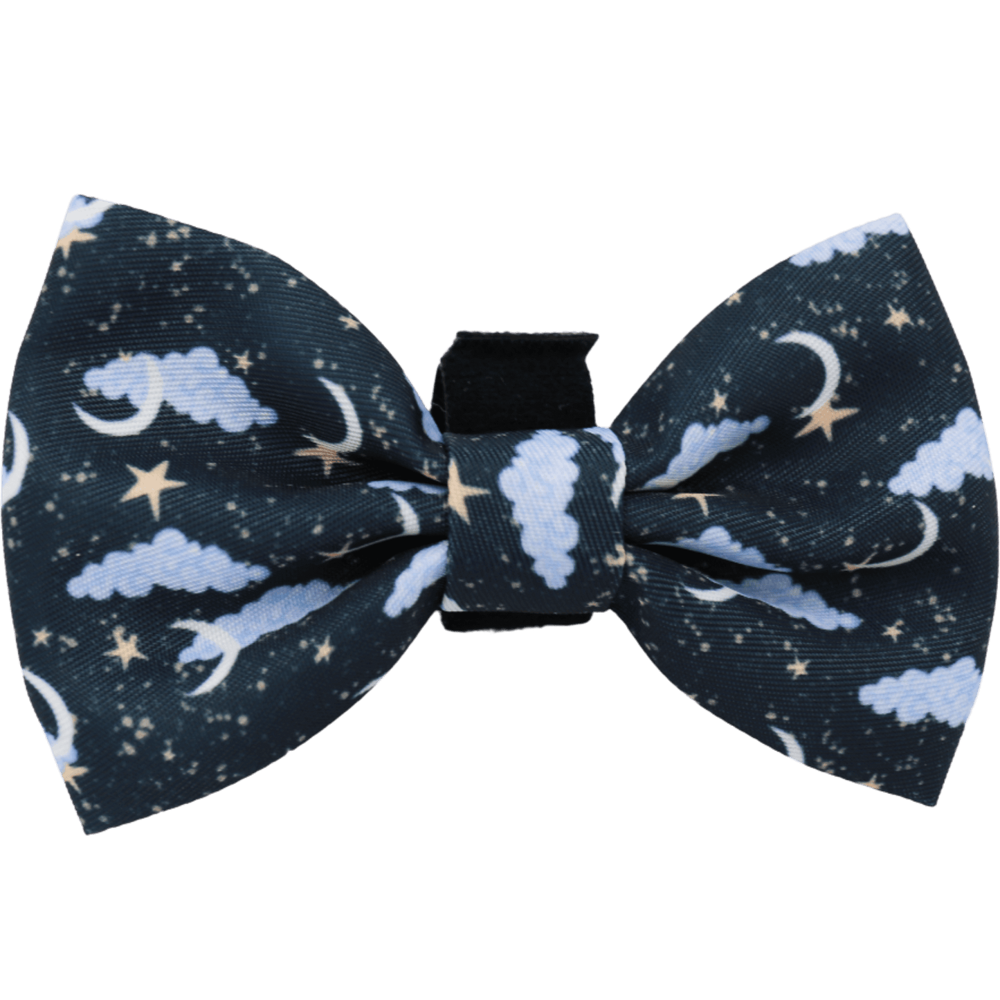 Bow tie with celestial pattern on a black background